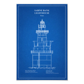 Sabine Bank Lighthouse - Texas - AD Fotodruck