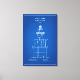 Sabine Bank Lighthouse - Texas - AD Leinwanddruck