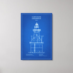 Sabine Bank Lighthouse - Texas - AD Leinwanddruck