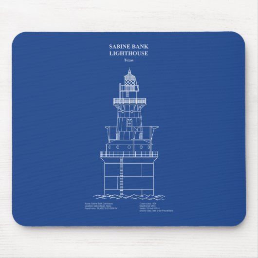 Sabine Bank Lighthouse - Texas - AD Mousepad (Vorne)