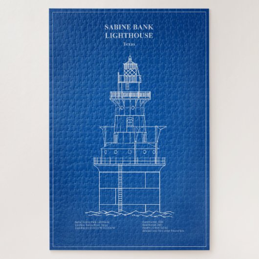 Sabine Bank Lighthouse - Texas - AD Puzzle (Vertikal)