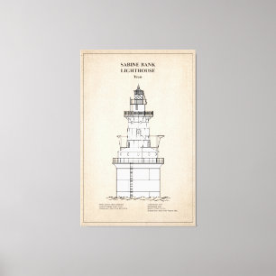 Sabine Bank Lighthouse - Texas - SBD Leinwanddruck