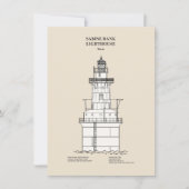 Sabine Bank Lighthouse - Texas - SBD Mitteilungskarte (Vorderseite)