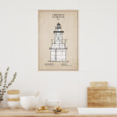 Sabine Bank Lighthouse - Texas - SBD Poster (Küche)