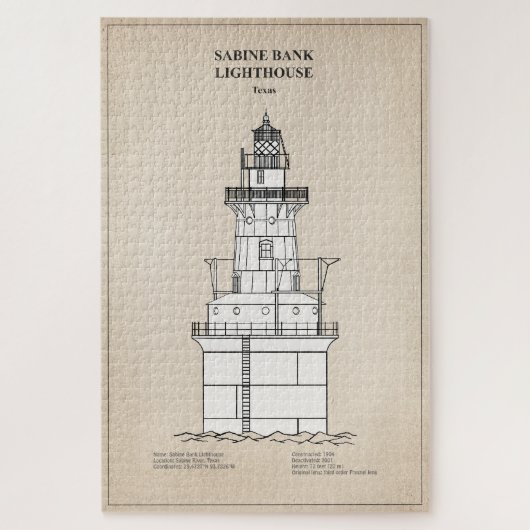 Sabine Bank Lighthouse - Texas - SBD Puzzle (Vertikal)