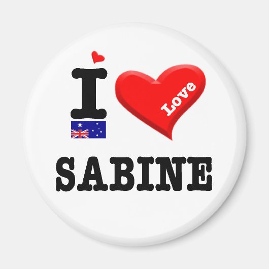SABINE - I Liebe Magnet (Vorne)