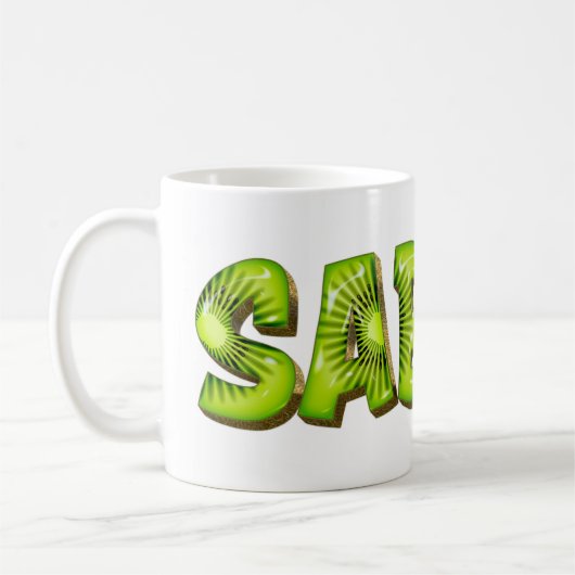 Sabine Name Kiwi Style Tasse Teetasse Kaffeetasse (Links)