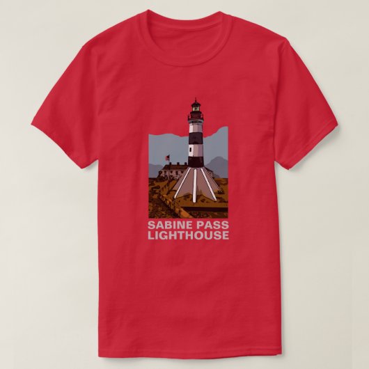SABINE PASS LIGHTHOUSE T-Shirt (Design vorne)