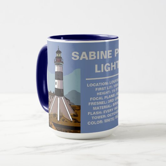 SABINE PASS LIGHTHOUSE TASSE (Vorderseite Links)