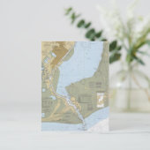 Sabine Pass Port Arthur Seekarte Postkarte (Stehend Vorderseite)