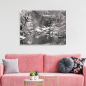 Sabino Canyon Creek Winter Two Panel Leinwand (Insitu (Wohnzimmer))