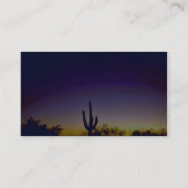 Sabino Schlucht-Arizona-Sonnenuntergang Visitenkarte (Rückseite)