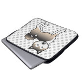 Sable Alaskan Malamute Niedlich Cartoon Dog Laptopschutzhülle (Vorne Knopf)