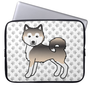 Sable Alaskan Malamute Niedlich Cartoon Dog Laptopschutzhülle
