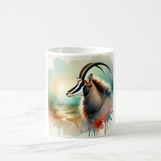 Sable Antelope 110724AREF106 - Watercolor Kaffeetasse (Mittel)