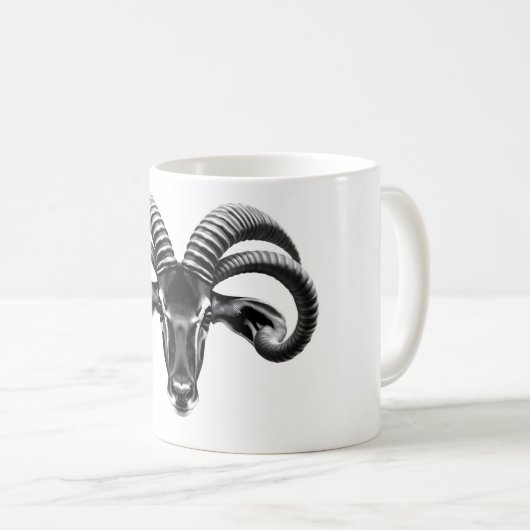 Sable Antelope Head Black & White T - Shirt Kaffeetasse (VorderseiteRechts)