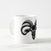 Sable Antelope Head Black & White T - Shirt Kaffeetasse (Vorderseite Links)