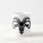Sable Antelope Head Black & White T - Shirt Kaffeetasse (Mittel)
