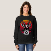 Sable Antelope Retro Vintag Sunset Animal Sunglas Sweatshirt (Vorne ganz)