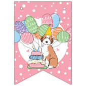Sable Aussiedoodle Dog Happy Birthday Party Wimpelkette (Erste Fahne)