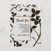 Sable-Blätter-Begräbnis danken Ihnen Karten (Vorne/Hinten)