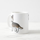 Sable Cartoon Siberian Husky Dog Kaffeetasse (Vorderseite Links)