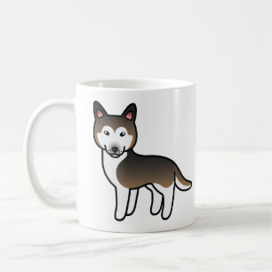 Sable Cartoon Siberian Husky Dog Kaffeetasse