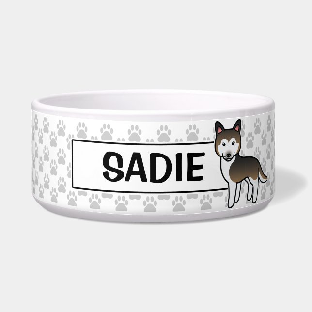 Sable Cartoon Siberian Husky Dog Napf (Vorderseite)