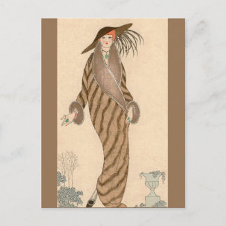 Sable Coat George Barbier Postkarte