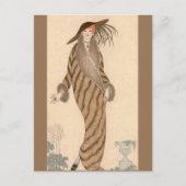 Sable Coat George Barbier Postkarte (Vorderseite)