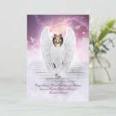 Sable Collie Angel Heaven - Pet Loss Sympathy Card (Stehend Vorderseite)