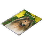 Sable Collie Fantasy Dog Art Notebook Notizblock (Linke Seite)