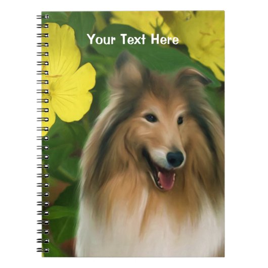 Sable Collie Fantasy Dog Art Notebook Notizblock (Vorderseite)
