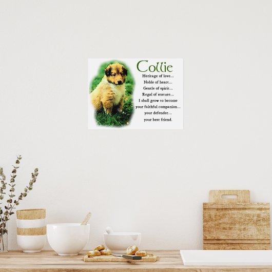 Sable Collie Geschenke Poster (Küche)