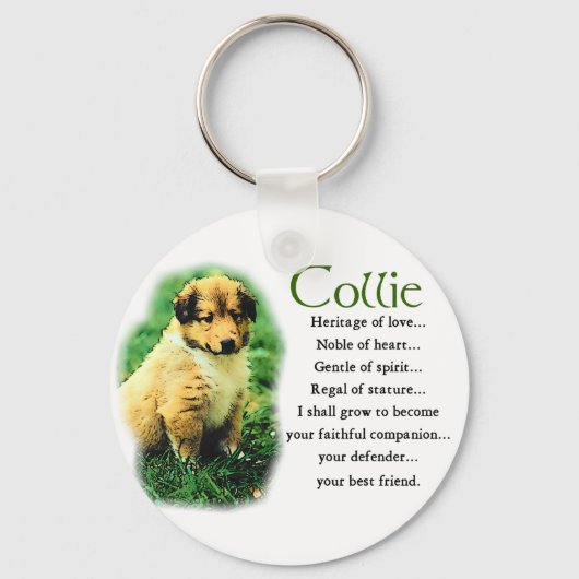 Sable Collie Geschenke Schlüsselanhänger (Vorderseite)