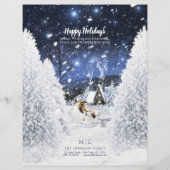 Sable Collie & Lambs, Snowy Christmas - Stationier (Rückseite)