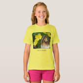 Sable Collie Yellow Primrose Dog Art  T-Shirt (Vorne ganz)