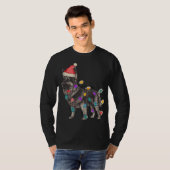 SABLE DEUTSCHE SCHEPHERDE MIT SANTA CLAUS HAT CHRI T-Shirt (Vorne ganz)