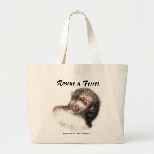 Sable Ferret Picture Jumbo Stoffbeutel (Vorne)
