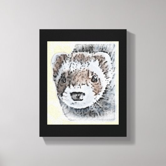 Sable Ferret Picture Leinwanddruck (Vorderseite)