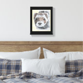 Sable Ferret Picture Leinwanddruck (Insitu (Schlafzimmer))