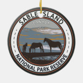 Sable Island National Park Reserve Kanada Abzeiche Keramik Ornament (Hinten)