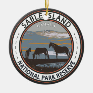 Sable Island Nationalpark Reservat Kanada Abzeiche Keramik Ornament