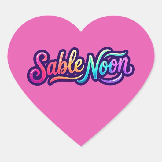Sable Noon - Basislogo Herz-Aufkleber (Vorderseite)