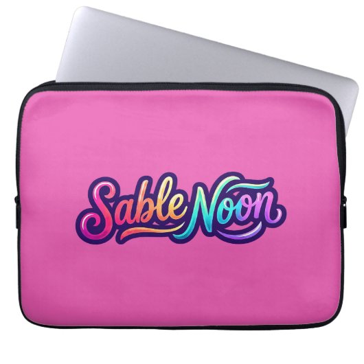 Sable Noon - Basislogo Laptopschutzhülle (Vorderseite)