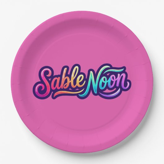 Sable Noon - Basislogo Pappteller (Vorderseite)