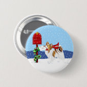 Sable Papillon Christmas Mail Button (Vorne & Hinten)