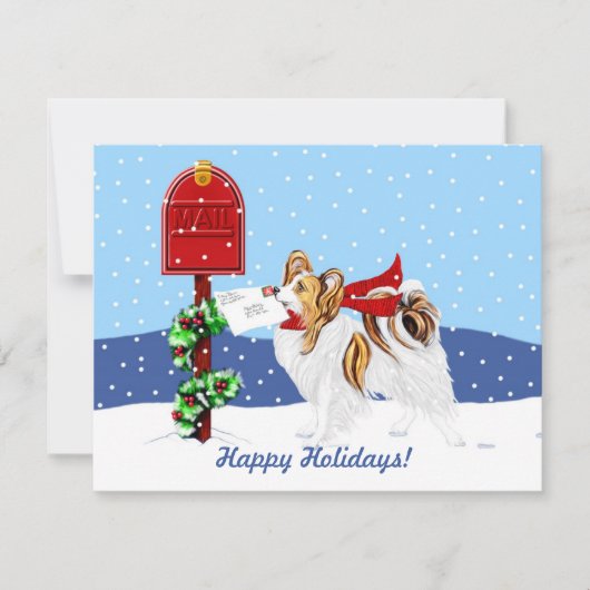 Sable Papillon Christmas Mail Einladung (Vorderseite)
