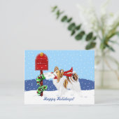Sable Papillon Christmas Mail Einladung (Stehend Vorderseite)