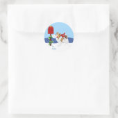 Sable Papillon Christmas Mail Runder Aufkleber (Tasche)